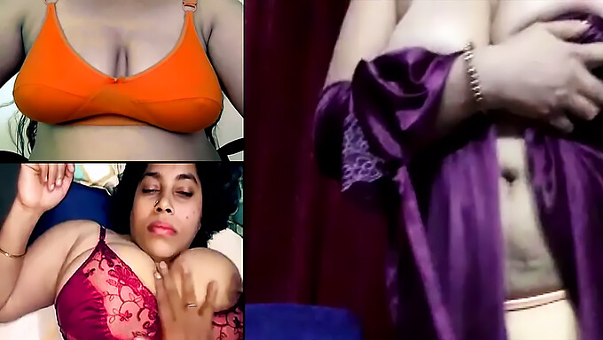 Ama De Casa India Con Grandes Tetas Y Saree Tiene Sus Pezones Estimulados Duro