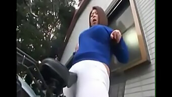 Amateur Asian Girl Pleasures Herself On A Bike