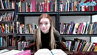 College Girl Pleasures Herself On Camera During Study Time