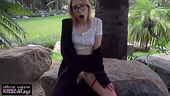 A Russian 18-Year-Old Babe Flaunts In Public And Swallows Cum In A Park