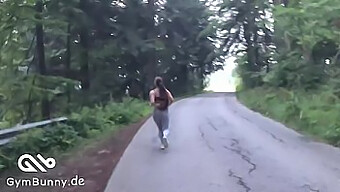 Young European Teenie Gets Fucked While Jogging Outdoors