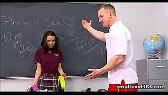 The Slender And Youthful Cheerleader Receives Oral Pleasure From Her Gym Instructor