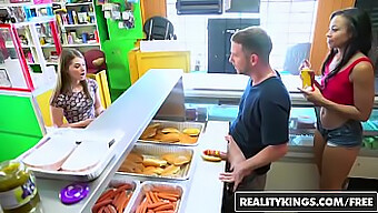 Adrian Maya And Alice March Have Steamy Encounter At A Hot Dog Stand