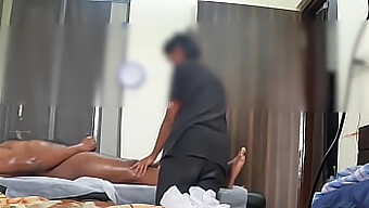 Surprise Footjob During A Massage