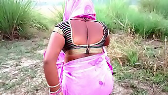 Indian Mother-In-Law Kisses And Gets Naughty On A Farm