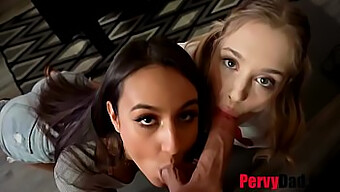 Double The Pleasure, Double The Trouble: Anastasia Knight And Eliza Ibarra Fulfill A Pervy Daddy'S Desires